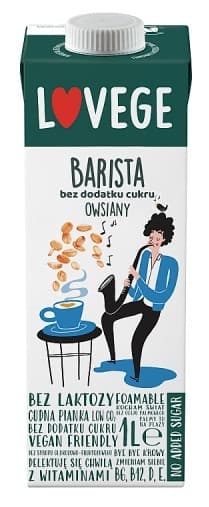 LOVEGE BARISTA Napoj owsiany z witaminami VEGE. 6,99 zl/l