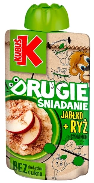 KUBUS DRUGIE SNIADANIE Mus jablko + ryz cynamon. 23,90 zl/kg