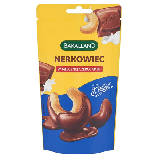 BAKALLAND Nerkowiec w mlecznej czekoladzie Wedel. 131,87 zl/kg