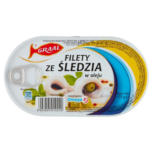 GRALL Filety sledziowe w oleju. 37,00 zl/kg