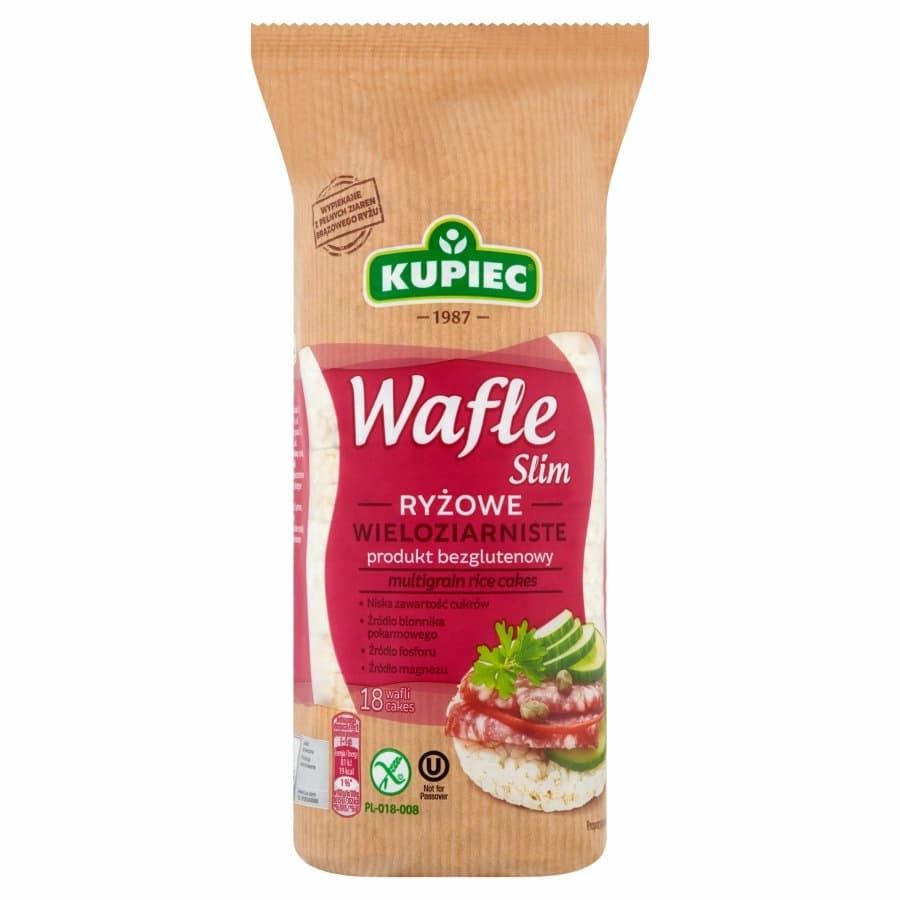 KUPIEC SLIM Wafle ryzowe wieloziarniste bezglutenowe. 43,22 zl/kg