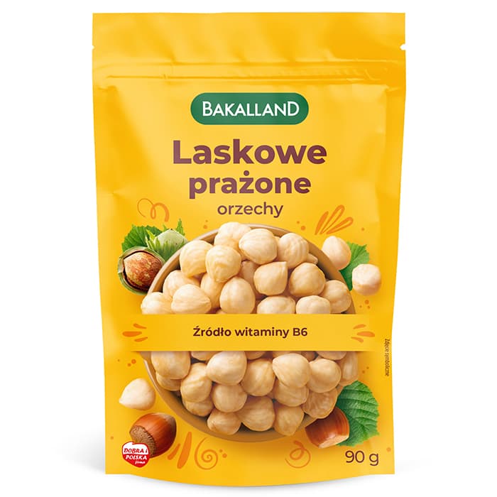BAKALLAND Orzechy laskowe blanszowane. 87,67 zl/kg