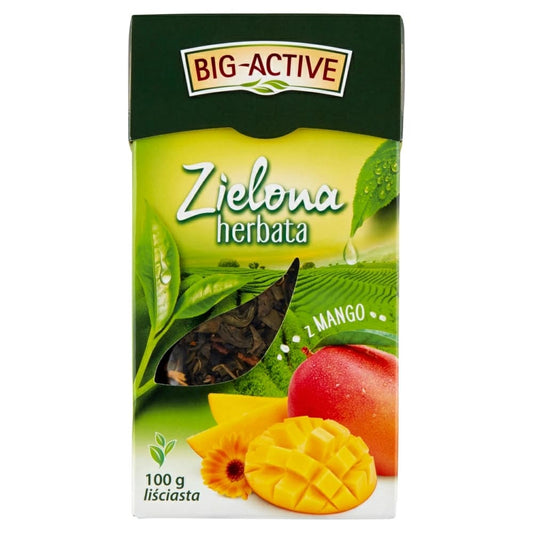 BIG-ACTIVE Herbata zielona lisciasta z mango. 73,90 zl/kg