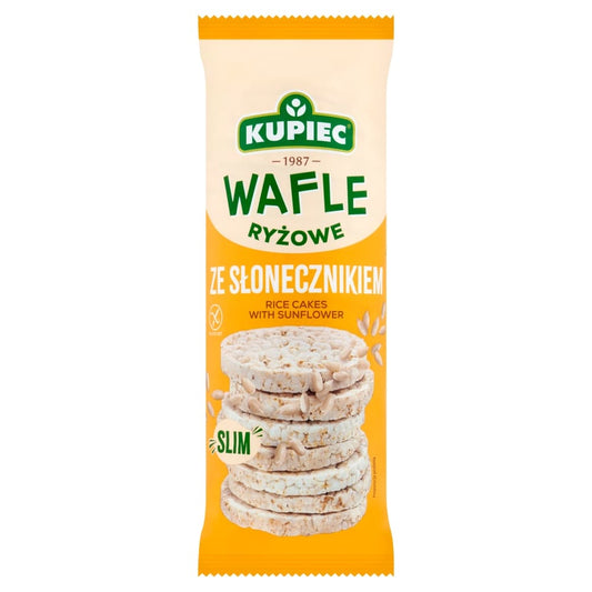 KUPIEC Wafle ryzowe ze slonecznikiem Slim. 43,22 zl/kg
