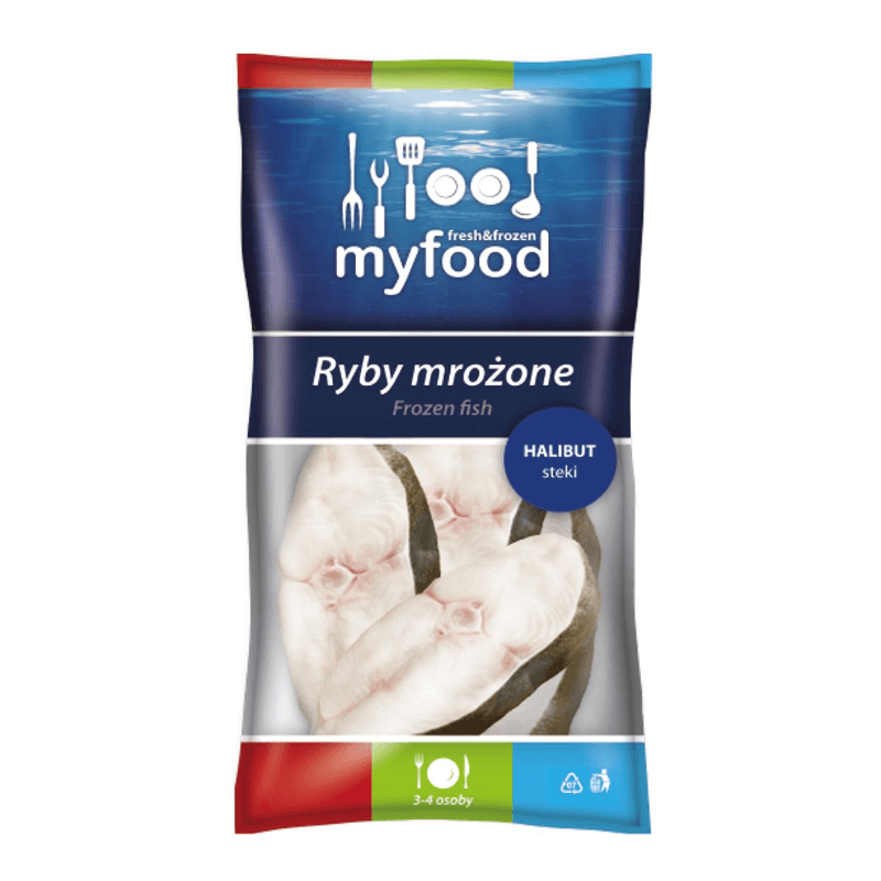 MYFOOD Halibut steki glazurowane mrozone. 99,98 zl/kg