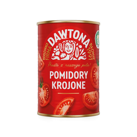 DAWTONA Pomidory krojone bez skorki. 12,48 zl/kg