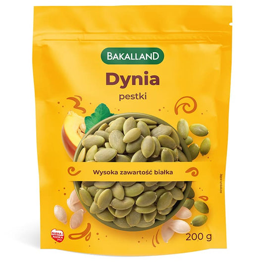BAKALLAND Pestki dyni luskane. 58,95 zl/kg