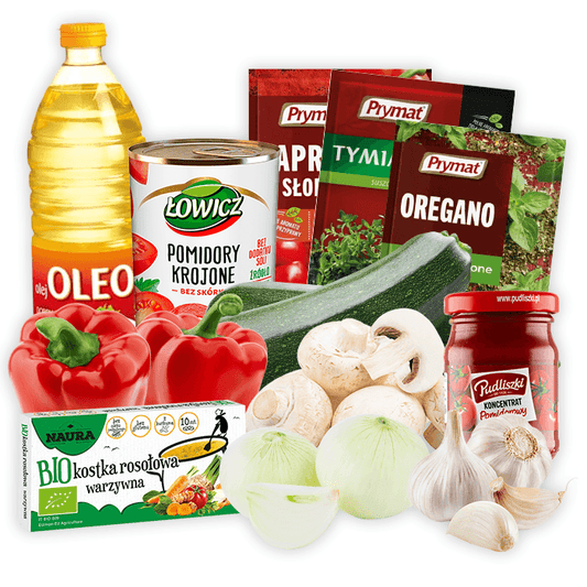 MULTIPAK Zestaw na gulasz z cukinii i pieczarek.