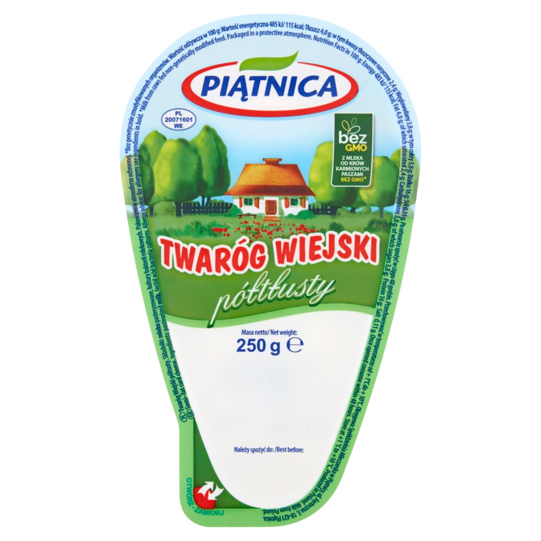 PIATNICA Twarog wiejski poltlusty. 20,76 zl/kg