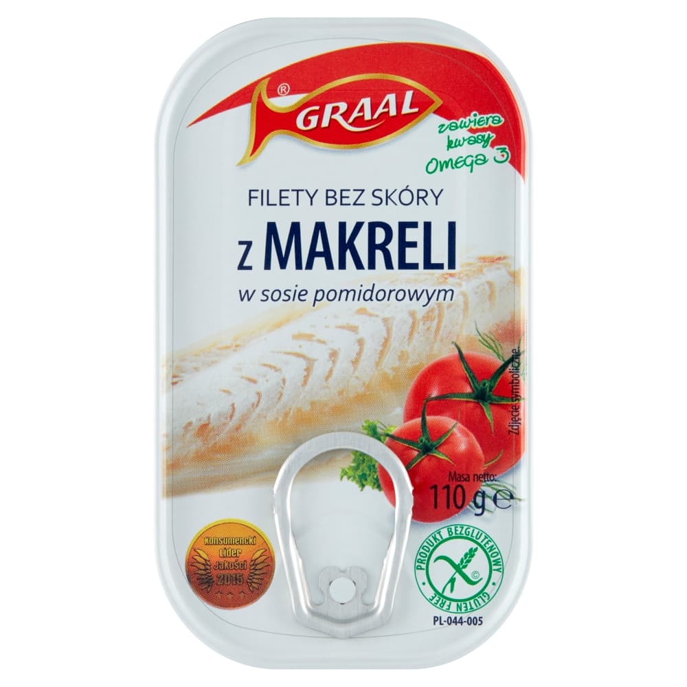GRALL Filety z makreli w sosie pomidorowym. 79,91 zl/kg