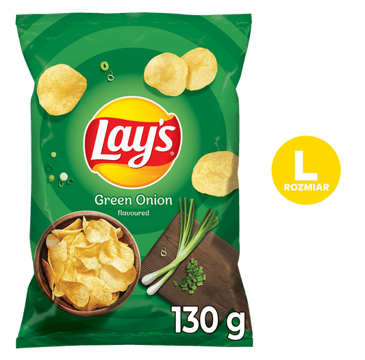 LAY'S Chipsy ziemniaczane o smaku zielonej cebulki. 60,69 zl/kg