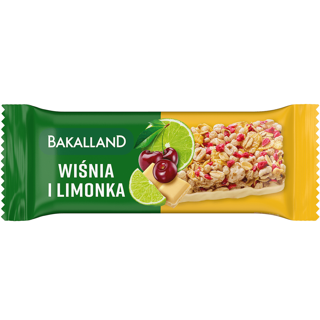 BAKALLAND Baton BA!lans Wisnia z limonka. 52,37 zl/kg