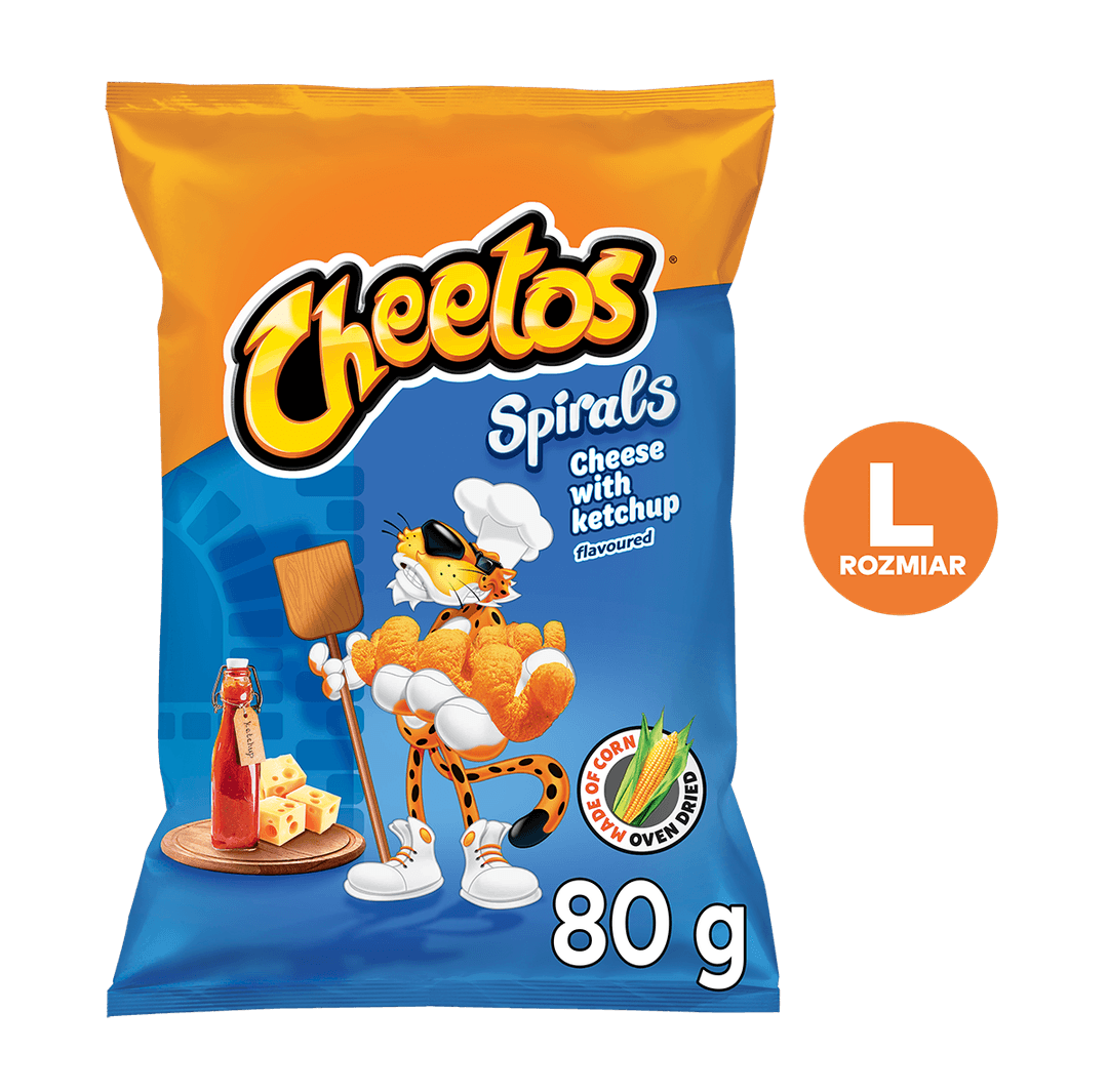 CHEETOS Chrupki o smaku serowo-ketchupowym. 56,13 zl/kg