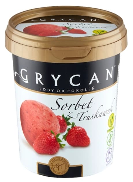 GRYCAN Sorbet z truskawek. 30,58 zl/l