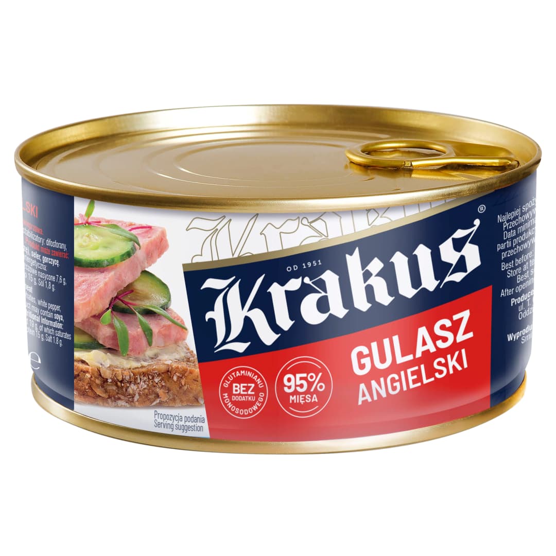 KRAKUS Konserwa gulasz angielski. 33,30 zl/kg