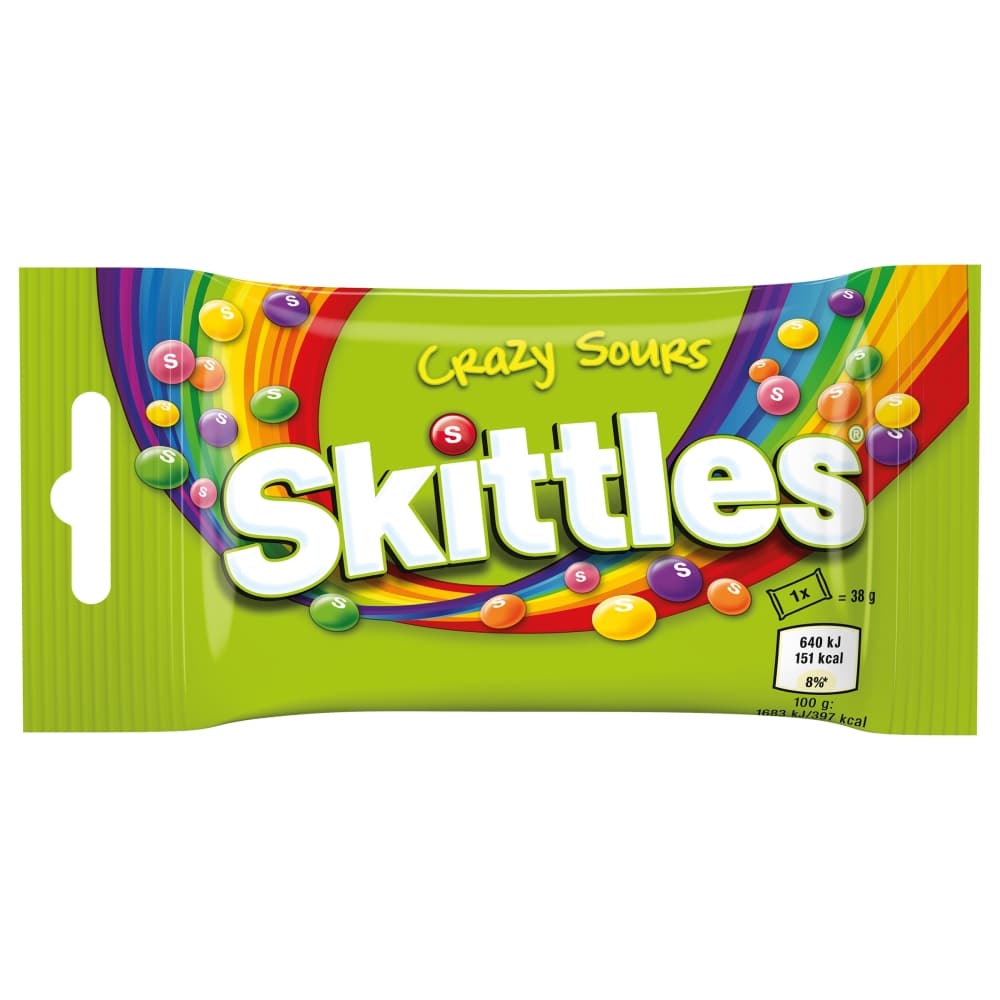 SKITTLES CRAZY SOURS Cukierki do zucia. 70,79 zl/kg