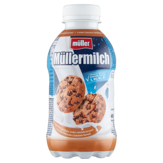 MULLER MULLERMILCH Napoj mleczny o smaku ciasteczka-czekolada-karmel. 9,98 zl/kg