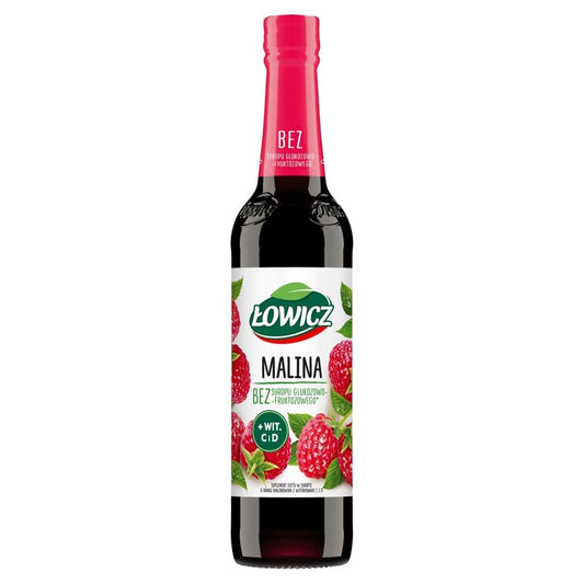 LOWICZ Syrop o smaku malinowym. 21,98 zl/l