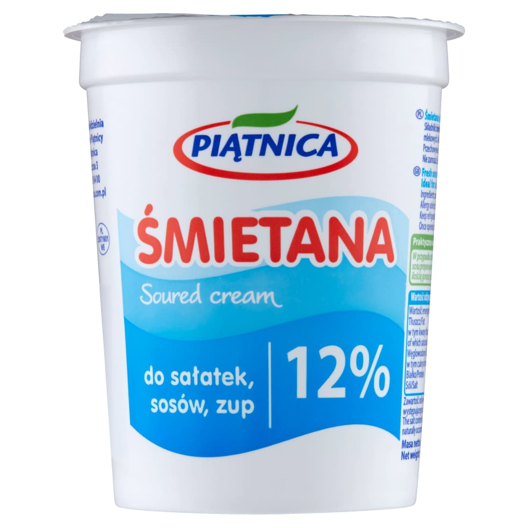 PIATNICA Smietana 12%. 10,73 zl/kg