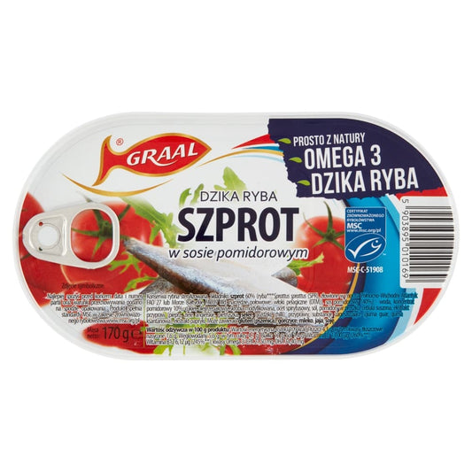 GRALL Szprot w sosie pomidorowym. 34,65 zl/kg