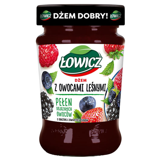 LOWICZ Dzem z owocami lesnymi niskoslodzony. 23,18 zl/kg