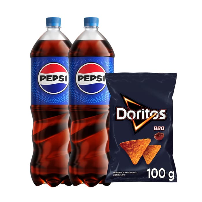 MULTIPAK Pepsi x2 + Doritos BBQ.