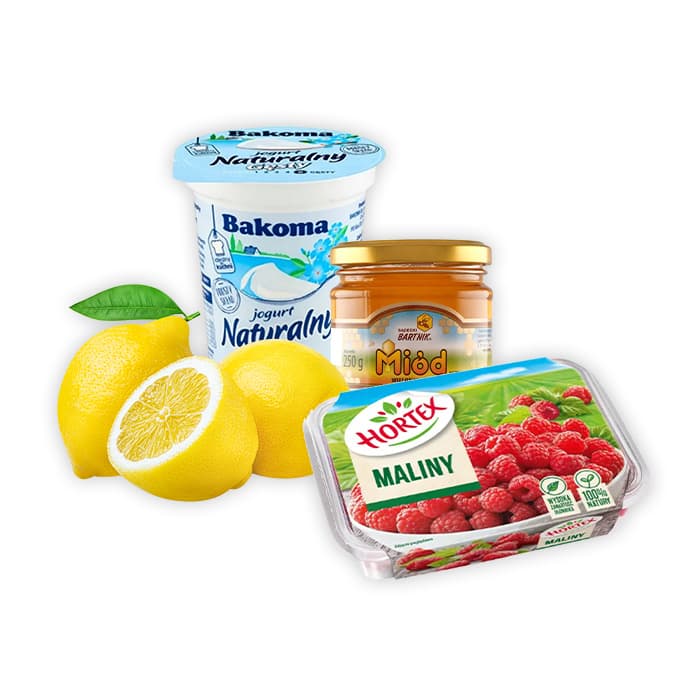 MULTIPAK Zestaw na lody jogurtowe z malinami.