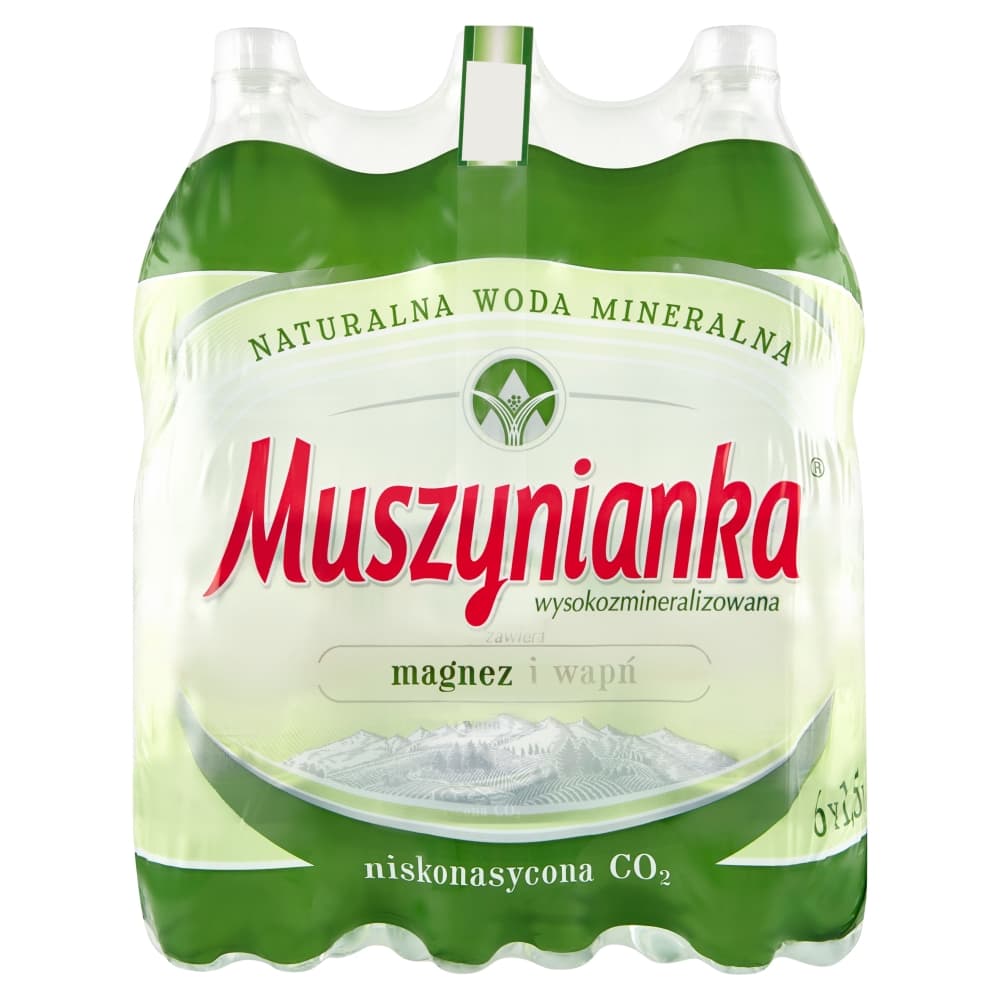 MUSZYNIANKA Niskonasycona CO2 naturalna woda mineralna 6-pak. 1,99 zl/l