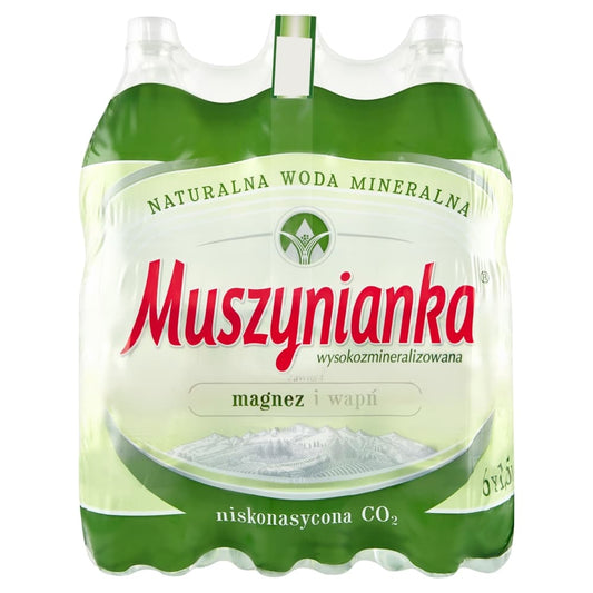 MUSZYNIANKA Niskonasycona CO2 naturalna woda mineralna 6-pak. 1,99 zl/l