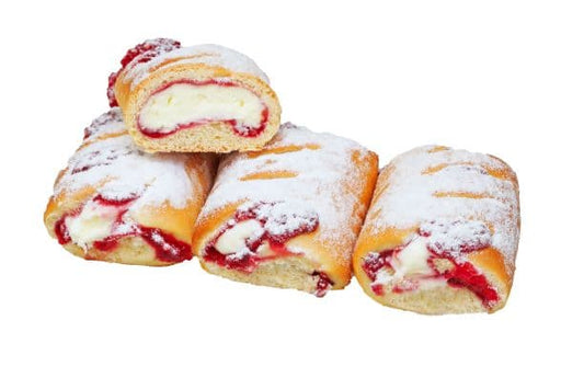 OLSZA KRAINA WYPIEKOW Buleczki malinowe ze smietanka. 37,48 zl/kg