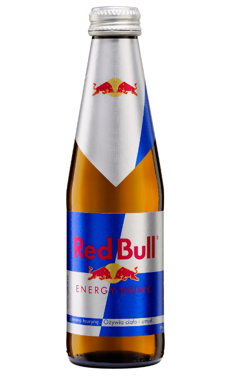 RED BULL Napoj energetyczny w szkle. 21,56 zl/l