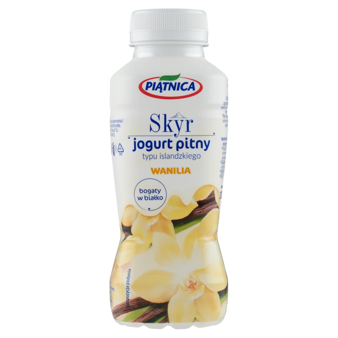 PIATNICA Skyr jogurt pitny typu islandzkiego waniliowy. 13,61 zl/l
