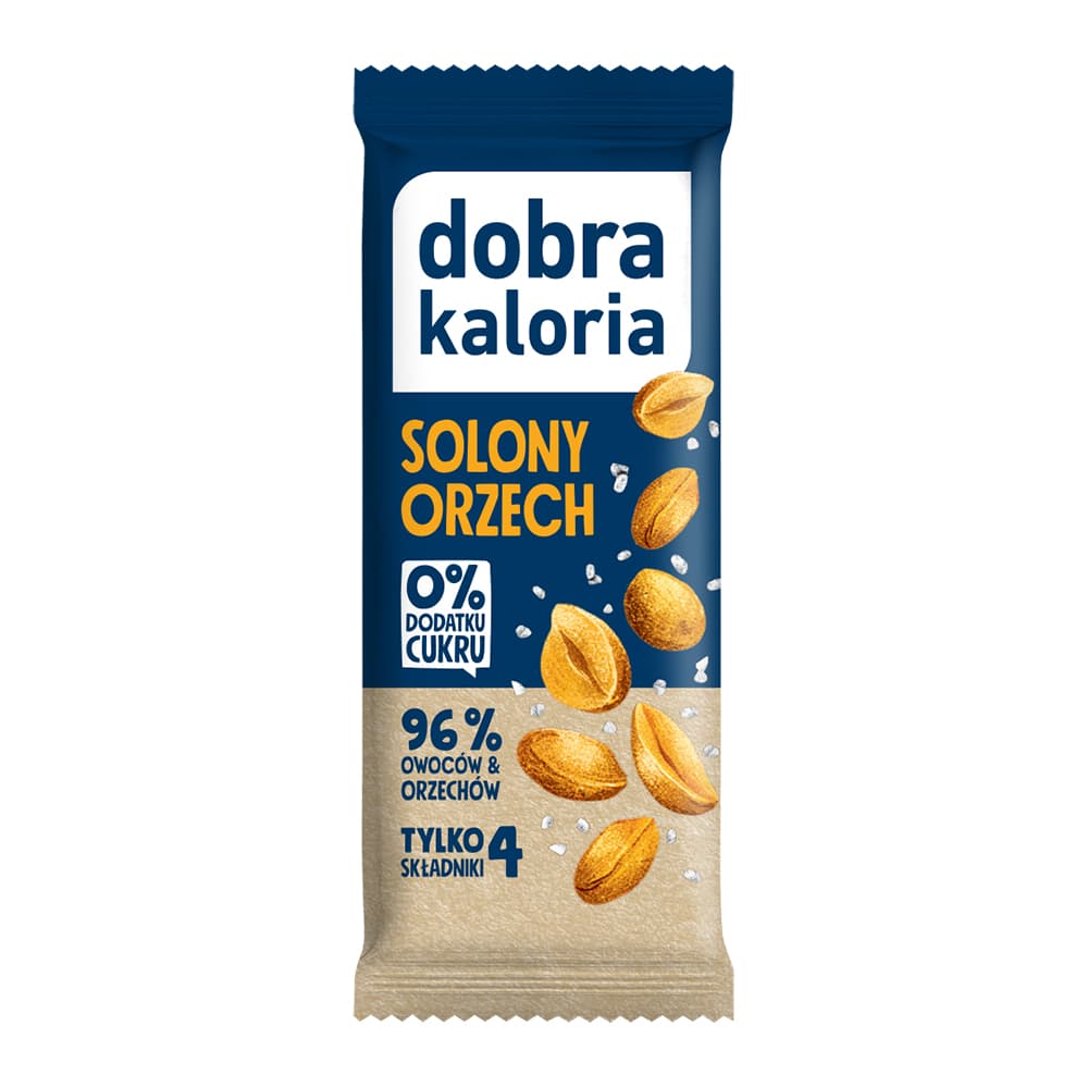 DOBRA KALORIA Baton solony orzech bez dodatku cukru. 82,57 zl/kg