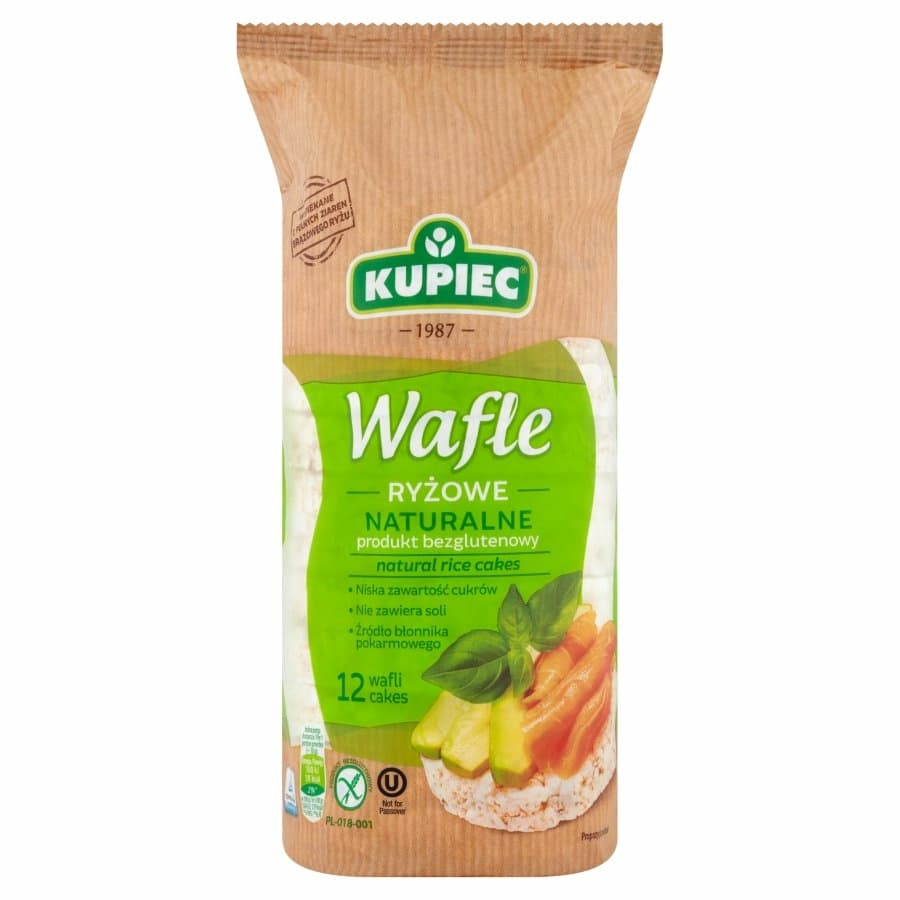 KUPIEC Wafle ryzowe naturalne bezglutenowe. 32,42 zl/kg
