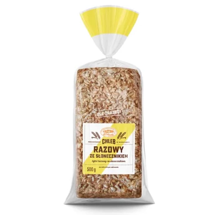 GRZYBKI Chleb razowy ze slonecznikiem krojony. 12,58 zl/kg