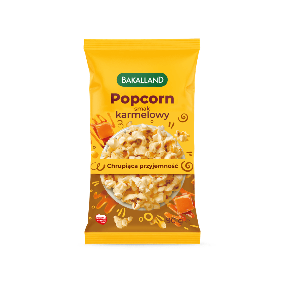 BAKALLAND Popcorn karmelowy. 29,89 zl/kg