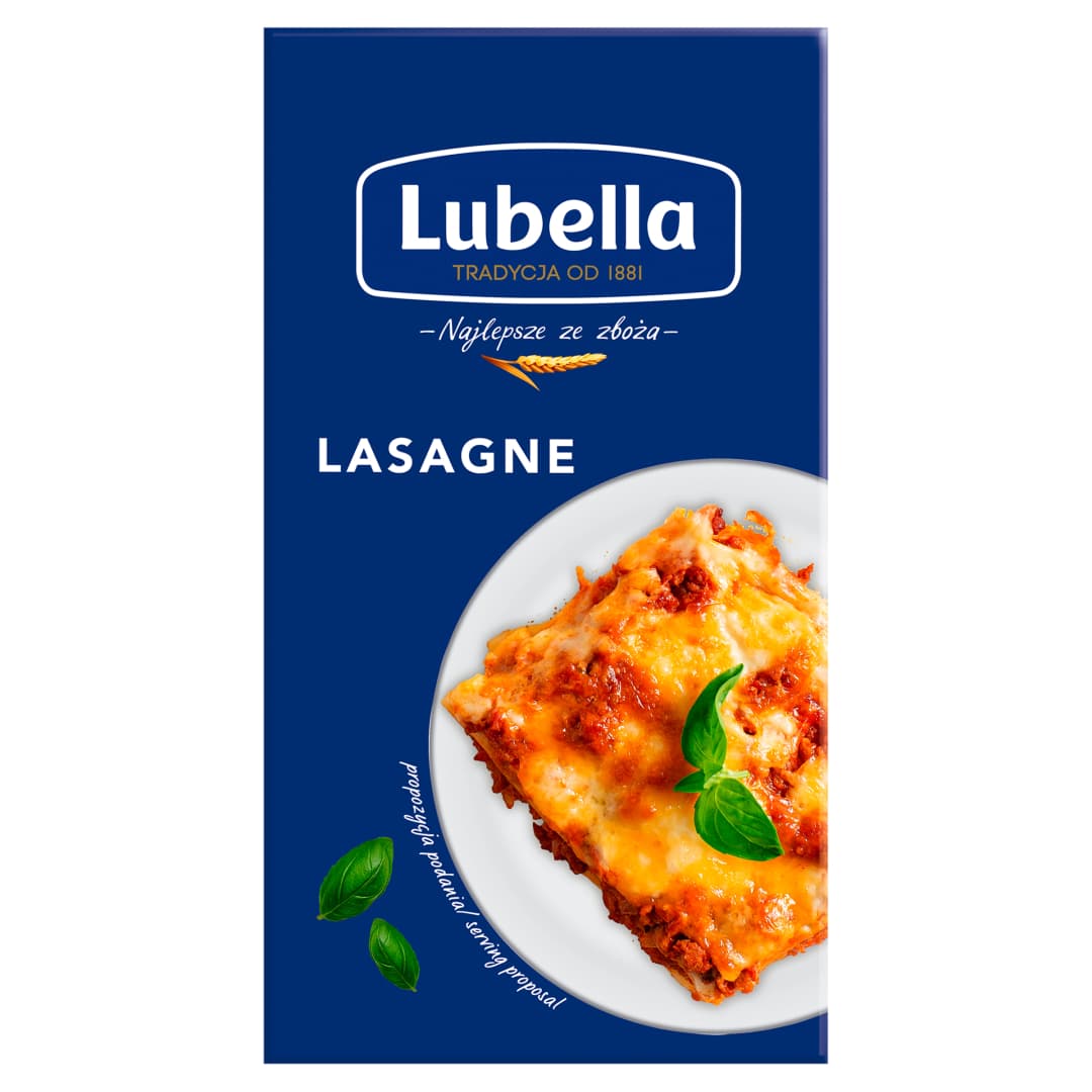 LUBELLA Makaron lasagne. 23,78 zl/kg