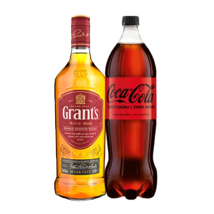 MULTIPAK GRANT'S Whisky + Coca Cola ZERO.