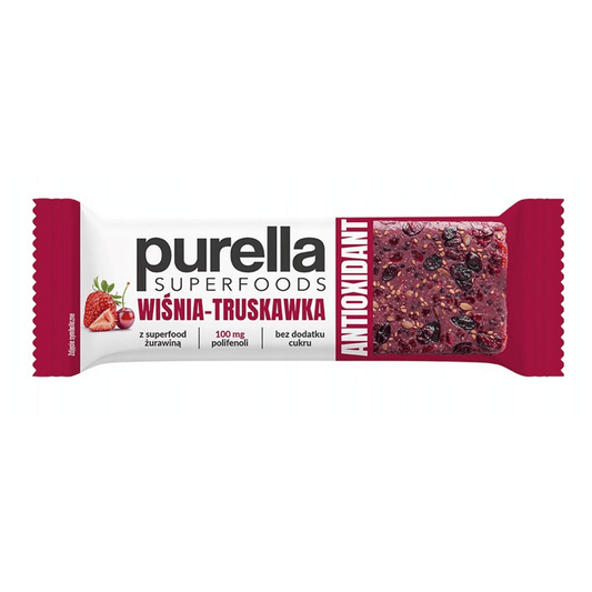 PURELLA SUPERFOODS Baton Antioxidant wisnia-truskawka. 112,25 zl/kg