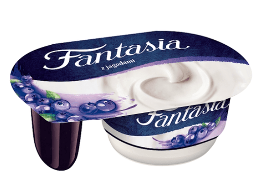DANONE FANTASIA Jogurt kremowy z jagodami. 25,34 zl/kg