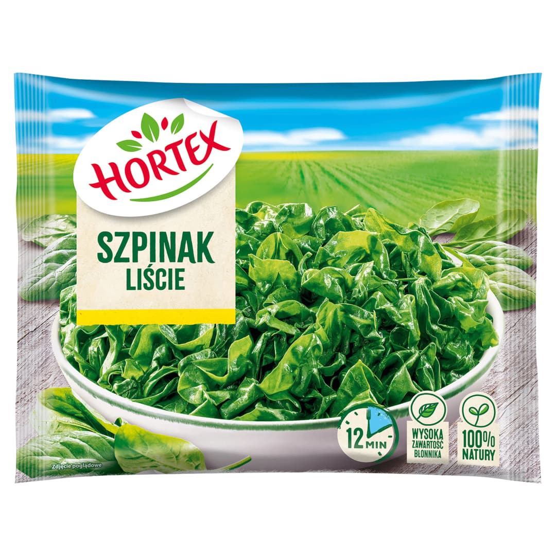 HORTEX Szpinak liscie mrozony. 22,20 zl/kg