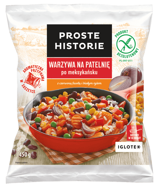 PROSTE HISTORIE Warzywa na patelnie po meksykansku. 17,76 zl/kg