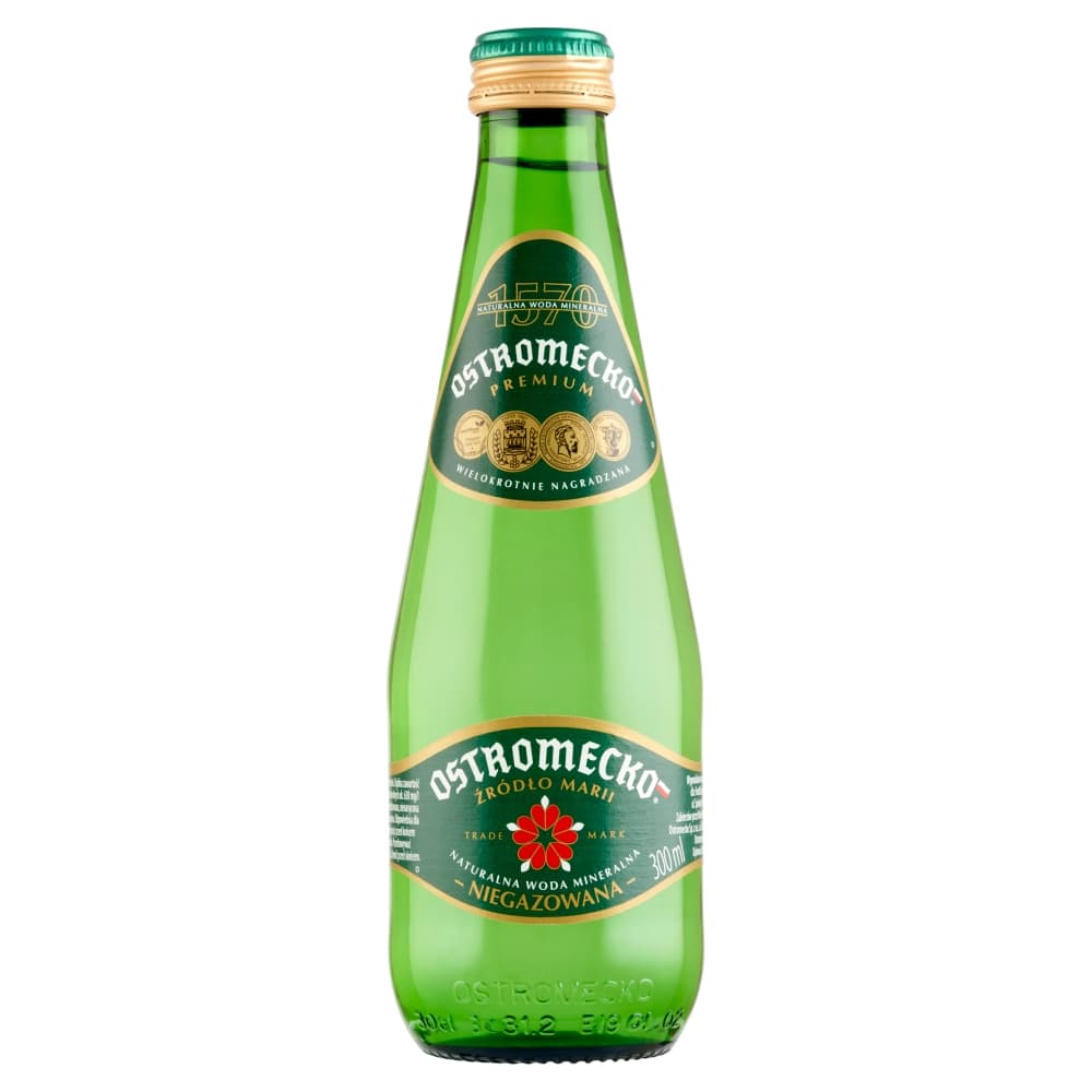 OSTROMECKO Woda mineralna niegazowana (szklo). 10,63 zl/l