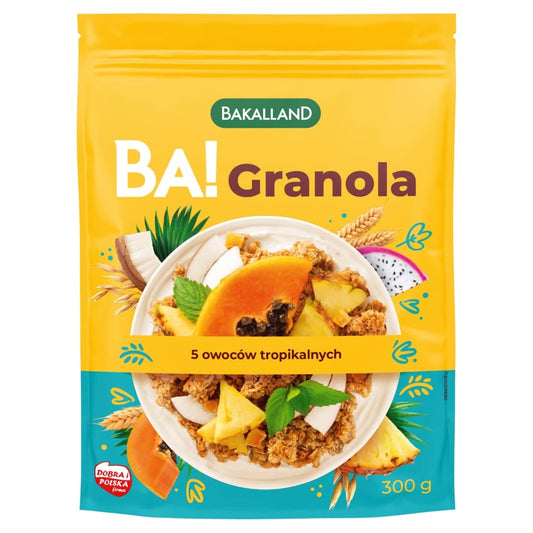 BAKALLAND BA! Granola 5 owocow tropikalnych. 26,63 zl/kg