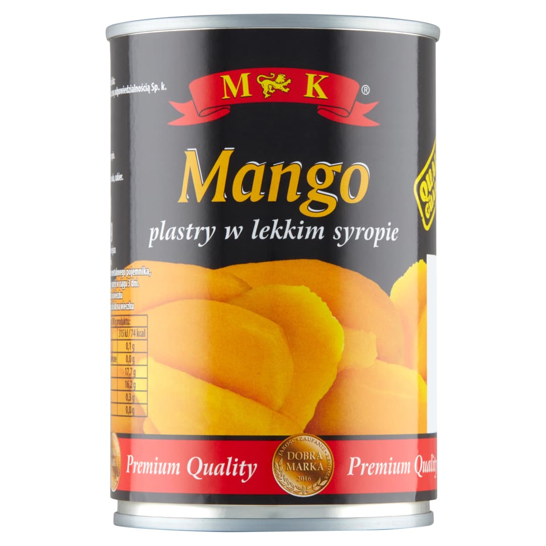 MK Mango plastry w syropie. 17,76 zl/kg
