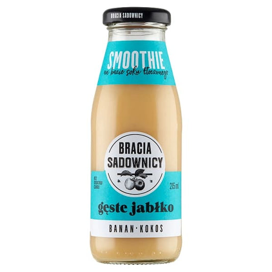 BRACIA SADOWNICY Smoothie geste jablko z bananem i kokosem. 21,35 zl/l