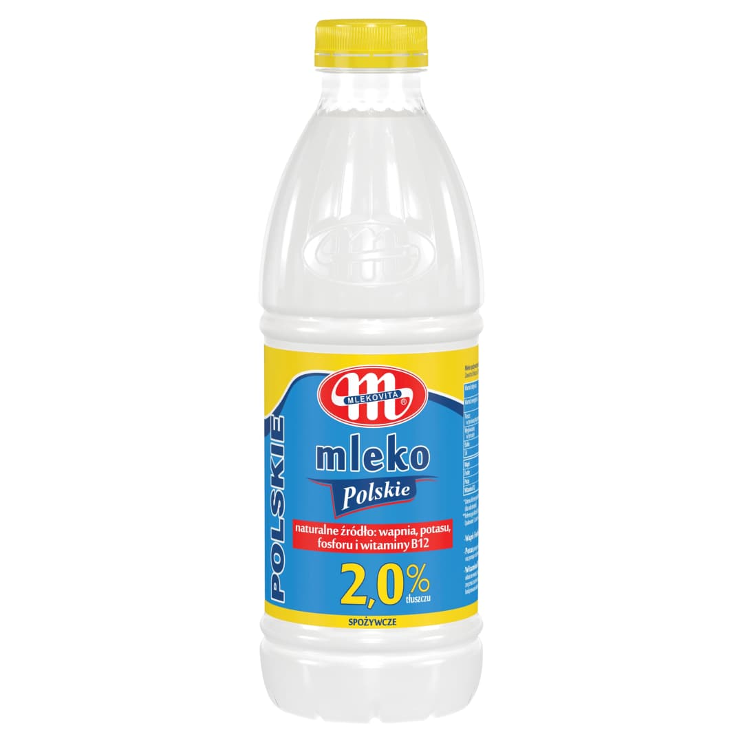 MLEKOVITA Mleko Polskie 2%. 4,99 zl/l