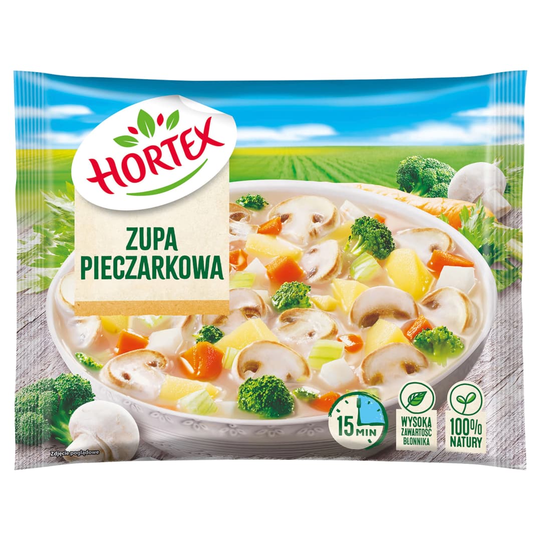 HORTEX Zupa pieczarkowa mrozona. 15,53 zl/kg