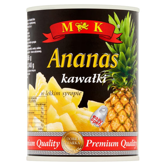 MK Ananas kawalki w syropie. 13,61 zl/kg