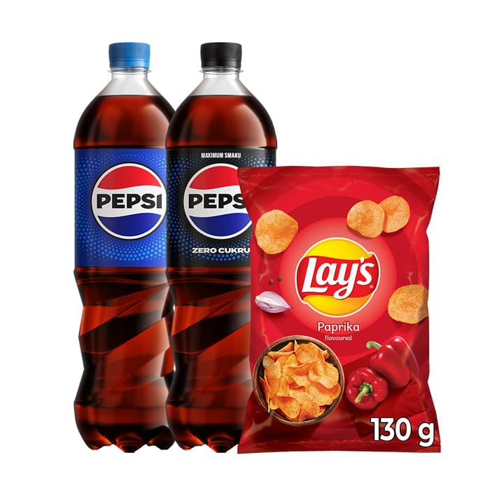 MULTIPAK Pepsi + Pepsi zero + Lay's papryka.